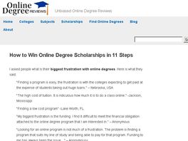 Go to: How to Win Online Degree Scholarships in 11 Steps