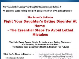 Go to: Eating Disorders At Home - A Parent's Guide