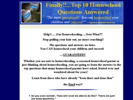 Go to: Top 10 Homeschool Questions Answered.
