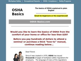 Go to: Basics Of Osha.