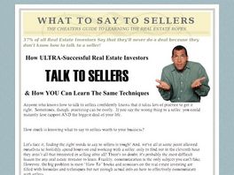 Go to: Real Estate Training, How To Talk To Sellers.