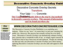 Go to: Decorative Concrete Guide.