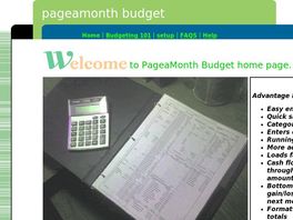 Go to: PageaMonth Budget.