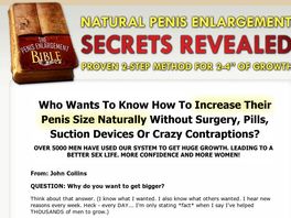 Go to: Penis Enlargement Bible #1 Pe Offer On CB - Awesome Epc's
