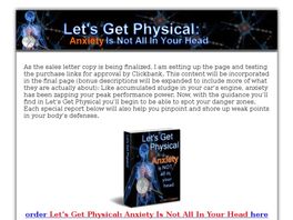Go to: Let's Get Physical: Anxiety Is Not All In Your Head