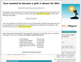 Go to: Pick3stats Pro - Superior Pick 3 Lottery Software