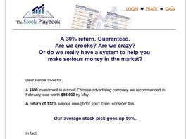 Go to: The Stock Playbook - Guaranteed Investment Guide.