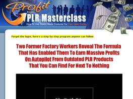 Go to: Profit From PLR Masterclass