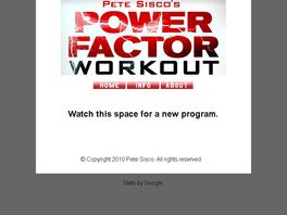 Go to: Pete Sisco's Power Factor Workout