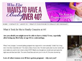 Go to: Who Else Wants To Have A Baby Over 40?