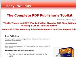 Go to: Easy PDF Plus - The Complete PDF Publishers Toolkit