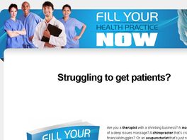 Go to: Fill Your Health Practice Now! - Earn $44.36 per Sale!