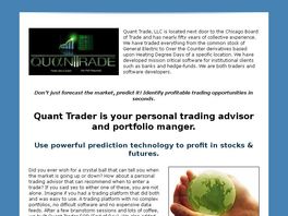 Go to: Quant Trader For Stocks, Futures And Forex.