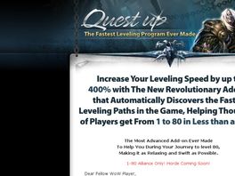 Go to: Questup's 1-80 World Of Warcraft Speed Leveling Program.