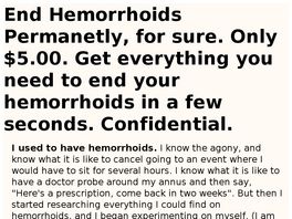 Go to: Online Hemorrhoids Relief Program