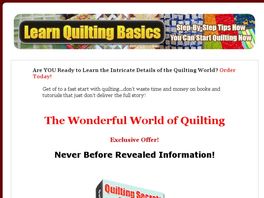 Go to: Quilting Secrets Revealed - Best Converting Quilting Product.