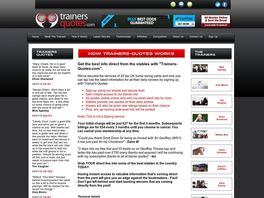 Go to: Trainers-quotes.com - Get Paid Promoting Top Horse Racing Stable Info
