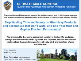 Go to: Ultimate Mole Control: Eliminate Mole And Gopher Problems For Good