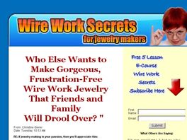 Go to: Wire Work Secrets For Jewelry Makers : Make That Wire Behave!