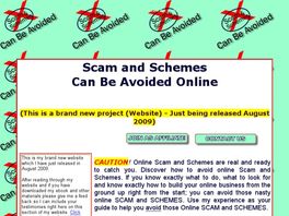 Go to: Scam And Schemes Can Be Avoided Online.