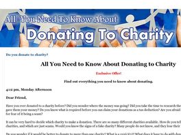 Go to: Do You Donate To Charity?