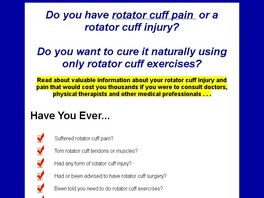 Go to: Rotator Cuff Injury Natural Healing - Natural Healing Exercises