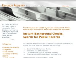 Go to: Records Registry - #1 Detective Program.