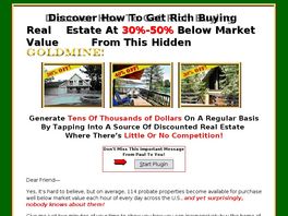 Go to: Get Rich Buying Real Estate At 30-50% Discounts!