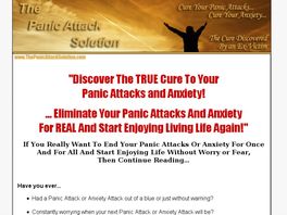 Go to: The Panic Attack Solution - Cure Panic Attacks and Anxiety Problems