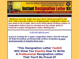 Go to: Instant Resignation Letter Kit.