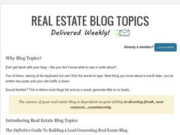 Go to: Real Estate Blog Topics