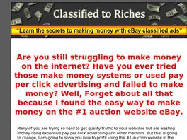 Go to: eBay(R) Classified ads to riches