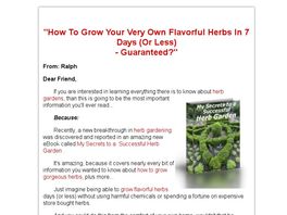 Go to: My Secrets To A Successful Herb Garden.