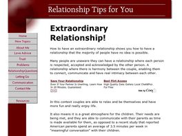 Go to: How To Have An Extraordinary Relationship.