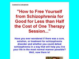 Go to: The Schizophrenia-free Package