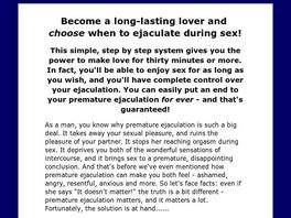 Go to: End Premature Ejaculationduring Sex Now!