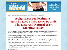 Go to: Natural Weight Loss Revealed + Two Hot Bonus Programs