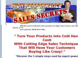 Go to: High Performance Sales Secrets