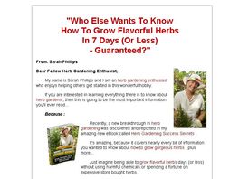 Go to: Herb Gardening Success Secrets