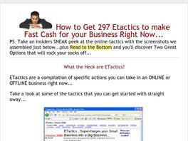 Go to: Announcing! ETactics For Your Emyth Business.