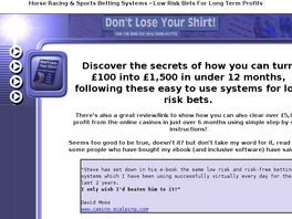 Go to: Low Risk Bets For Long Term Profits.