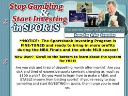 Go to: Unique Sportsbook Investing Program - 99% Win Rate Membership System!