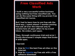 Go to: Free Classified Ads Work!