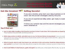 Go to: The 101 Greatest Secrets And Tips For eBay(R) Selling.