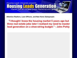 Go to: Housing Leads Generation.