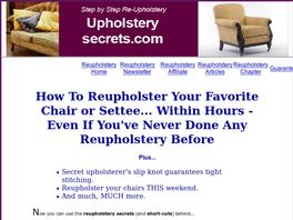 Go to: Reupholstery Course