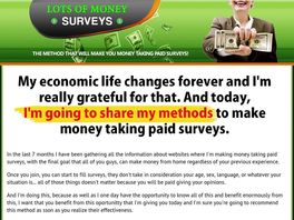 Go to: Lots Of Money Survey