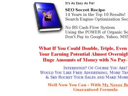 Go to: SEO Secret Recipe - Top Ranking On Steriods