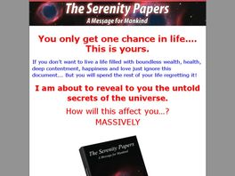 Go to: The Serenity Papers: A Message For Mankind.