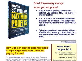 Go to: How To Set Prices For Maximum Profits